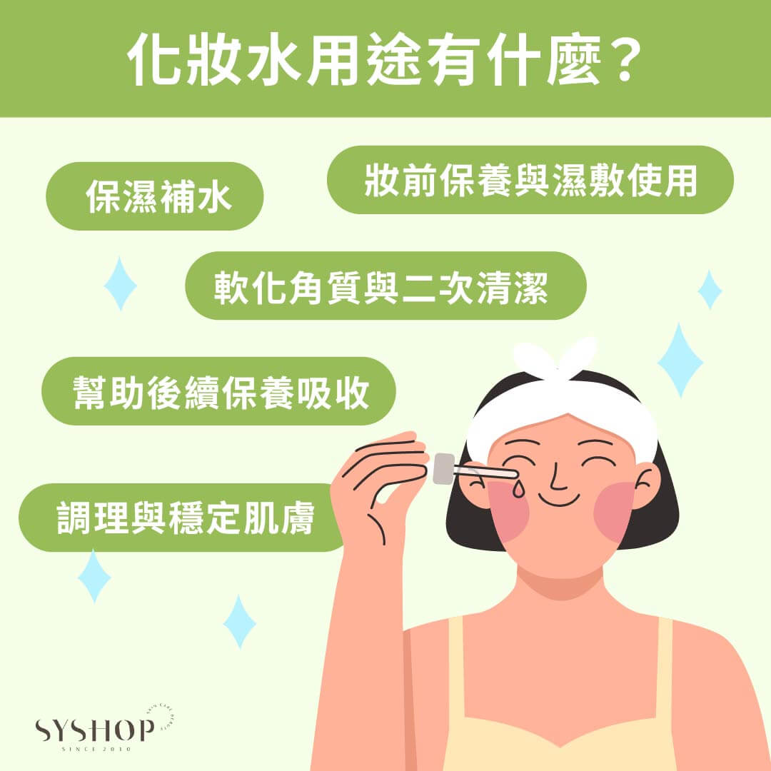 S.Y.Shop 化妝水用途有什麼？