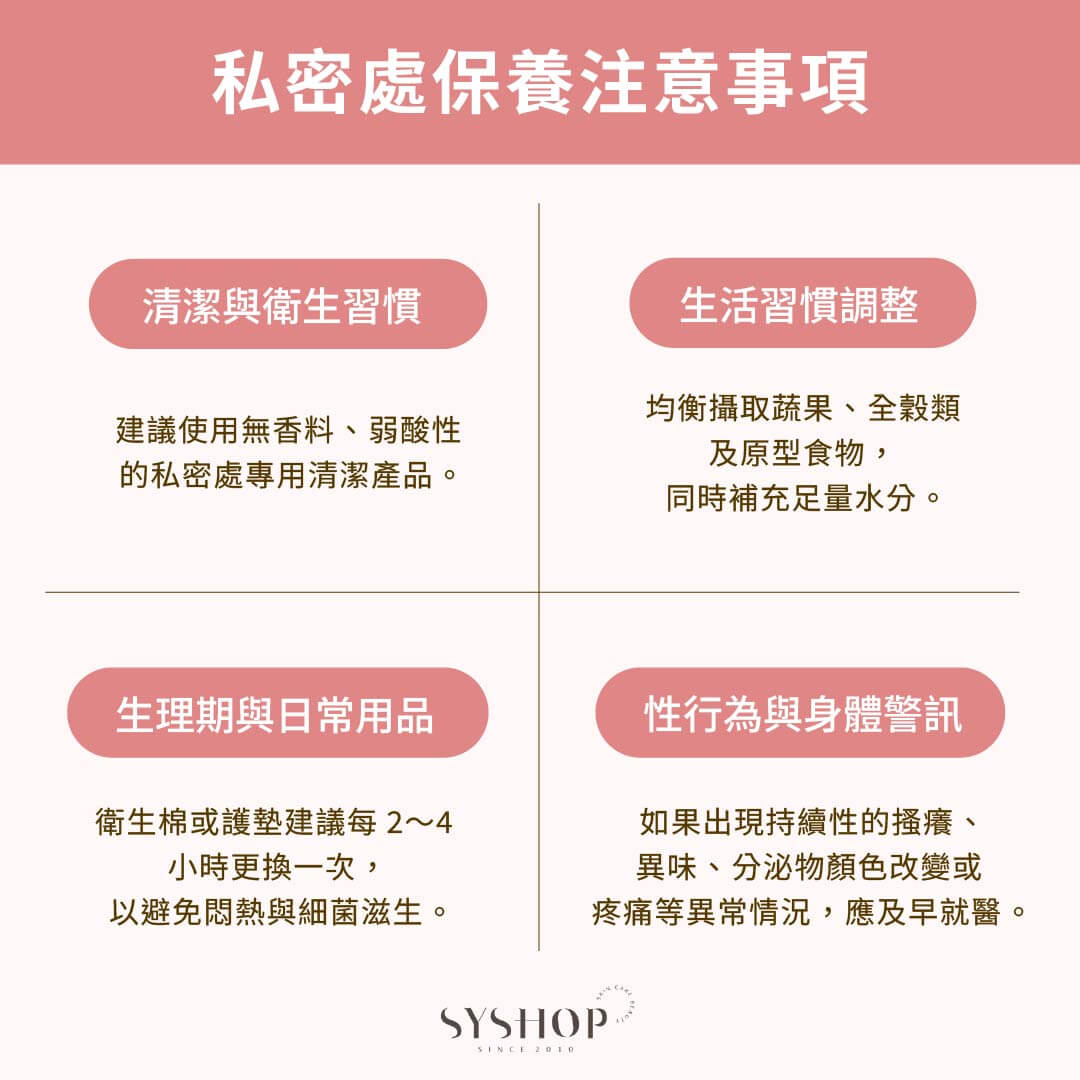 S.Y.Shop 私密處保養注意事項